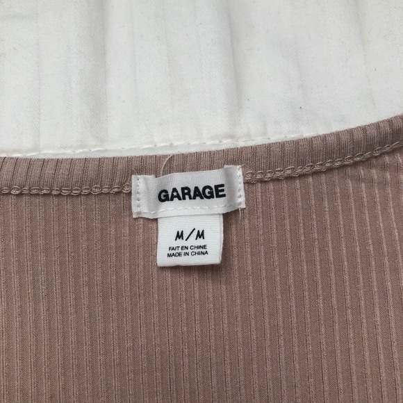 Garage Dusty Pink/Nude Ruched Front Crop Top - Picture 2 of 6